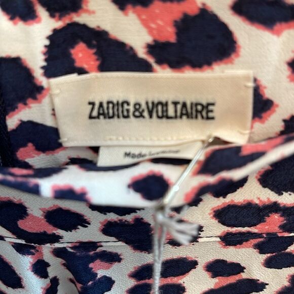 Zadig & Voltaire Joyo print Leo Flared Skirt animal print. Medium NWT - Picture 6 of 7